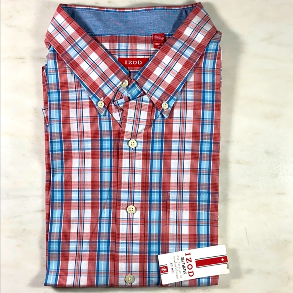PLAID POPLIN SHIRT - 2XL